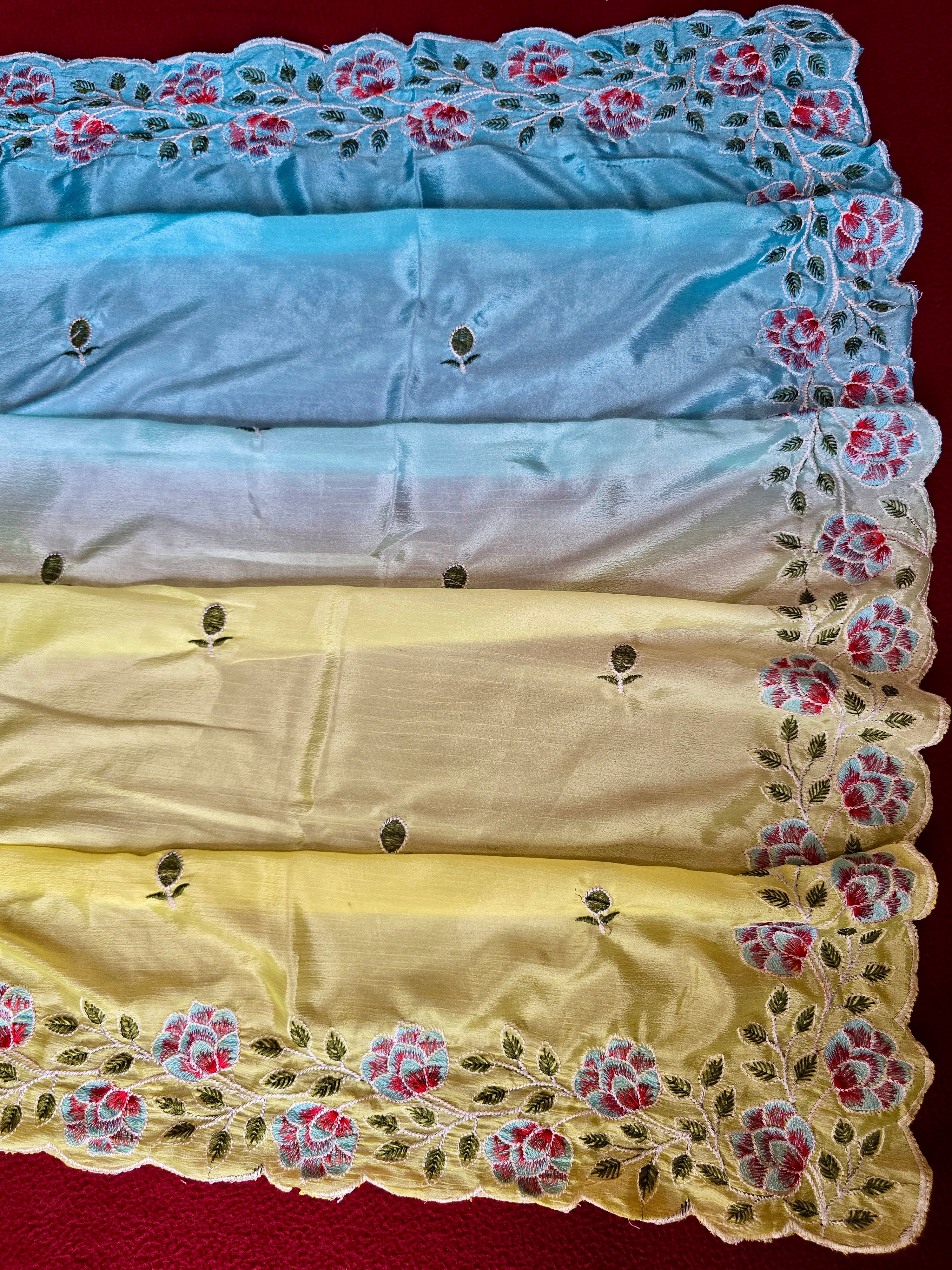 Chinnon Embroidery Saree