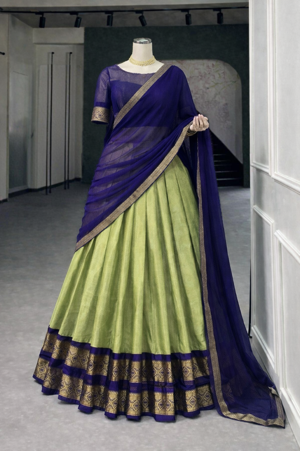 Kanchi Pattu Half Saree