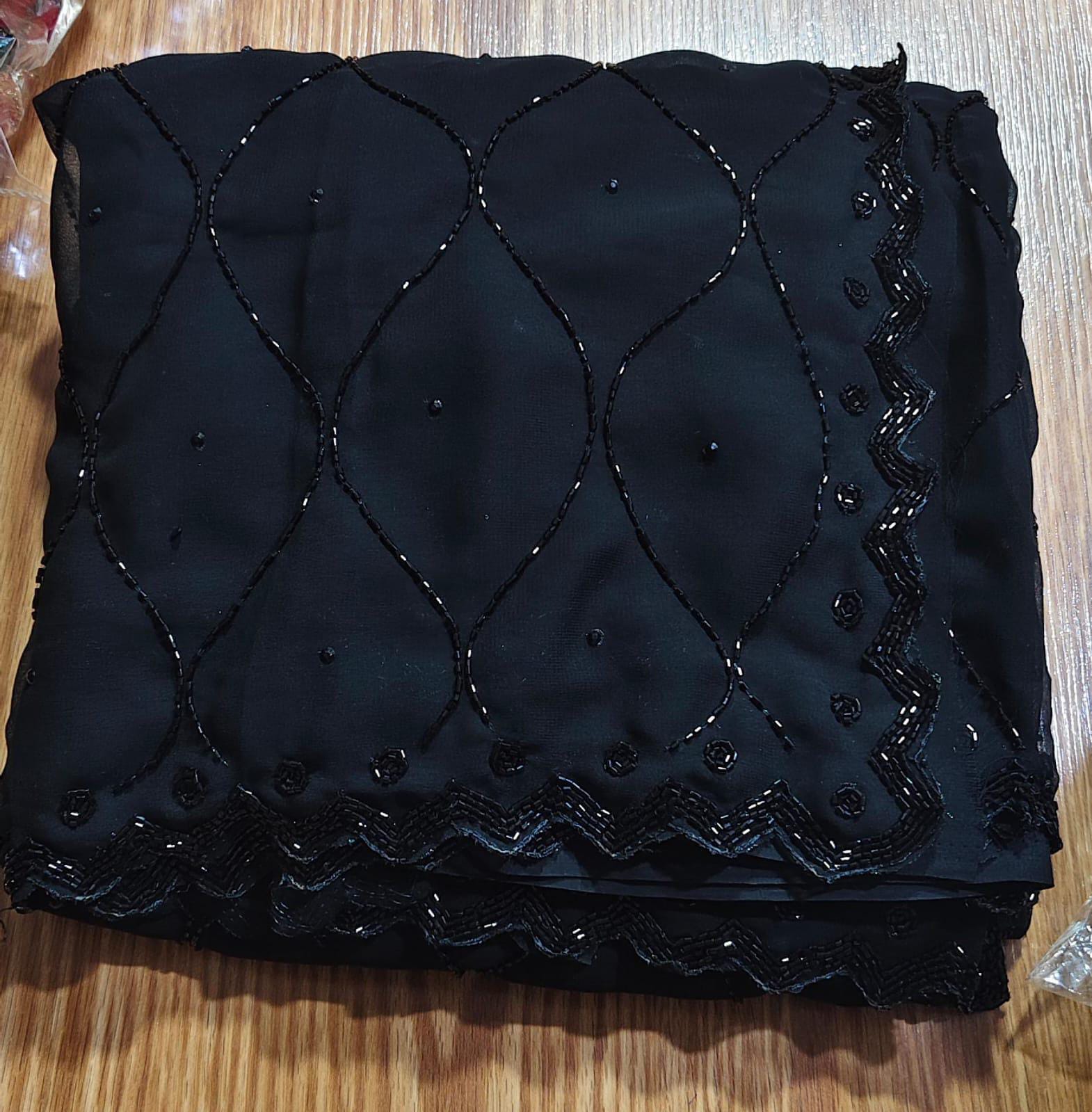 Georgette handwork saree