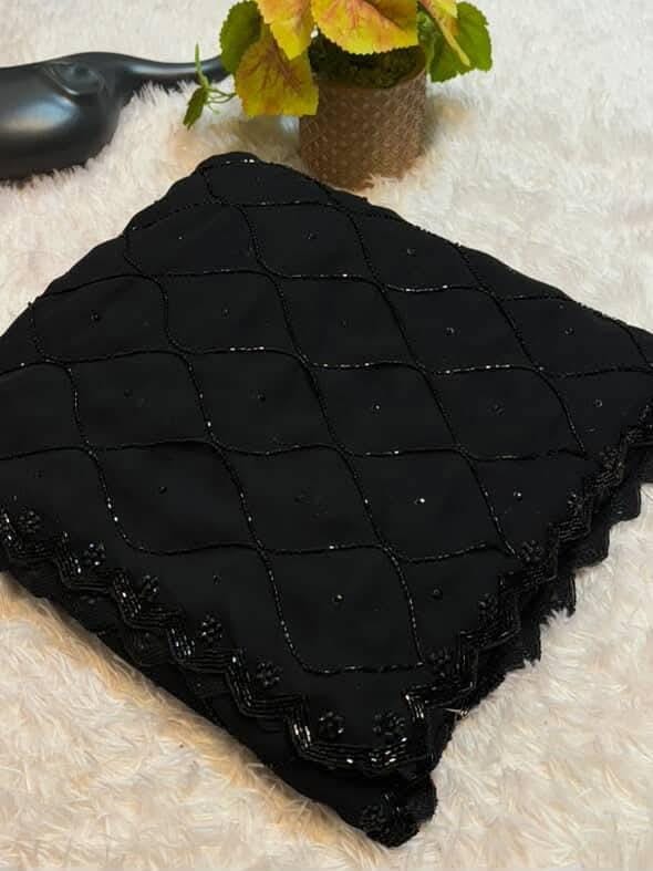 Georgette handwork saree