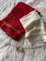 Viscose georgette flower buttis saree