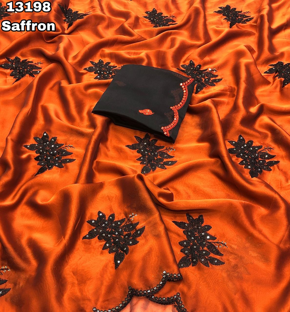 Rangoli silk saree embroidery buttis