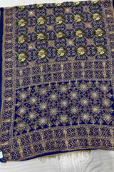 Premium quality pure cotton patola printed saree with stylish tassels
