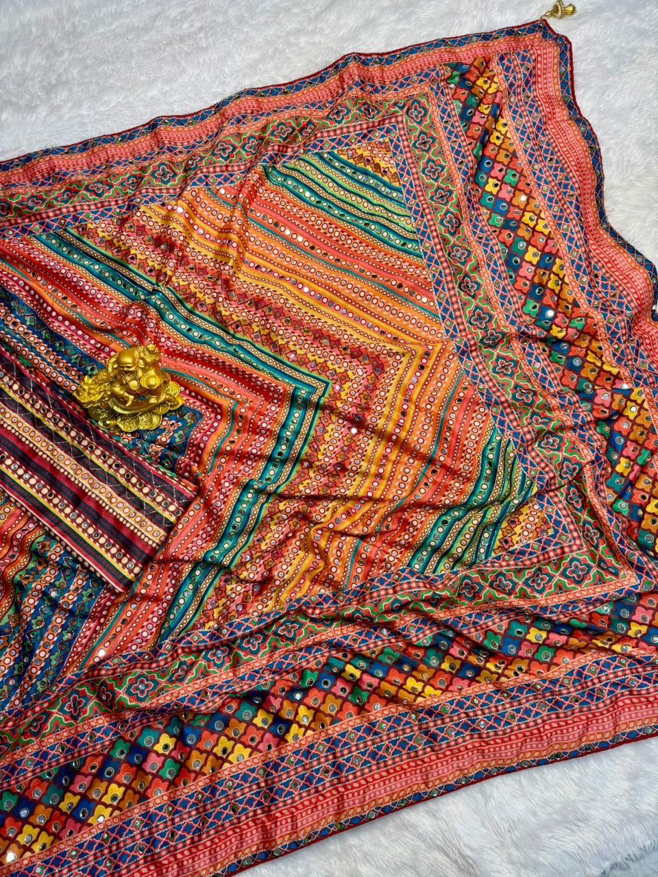 Premium Laya celeb inspired ajrak saree