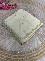 Space silk beads work saree