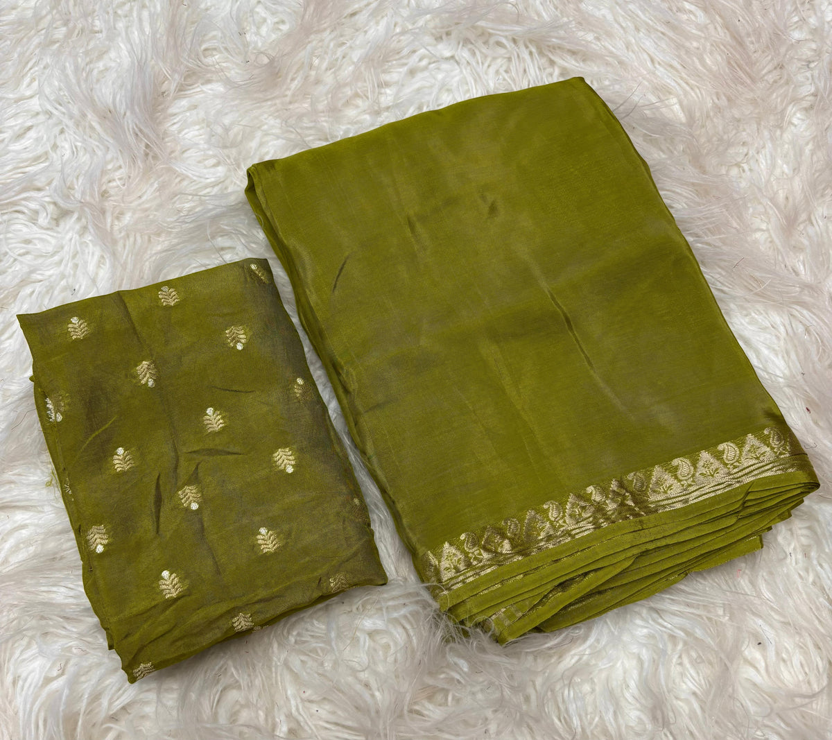 Viscose chinnon soft saree