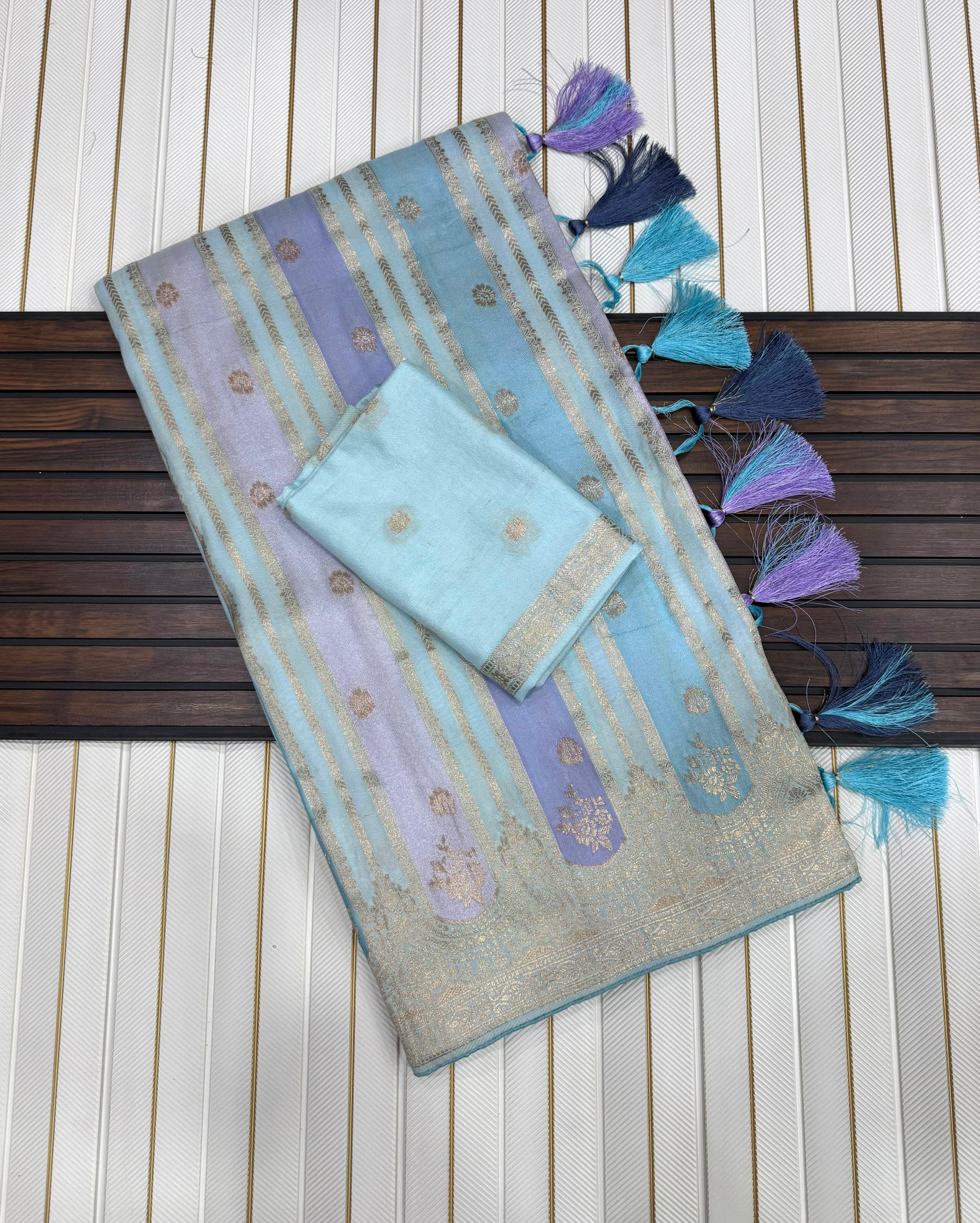Soft kaddi georgette rangkat design sarees