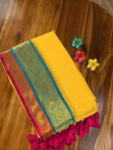 Mul cotton 120 courier zari boarder saree