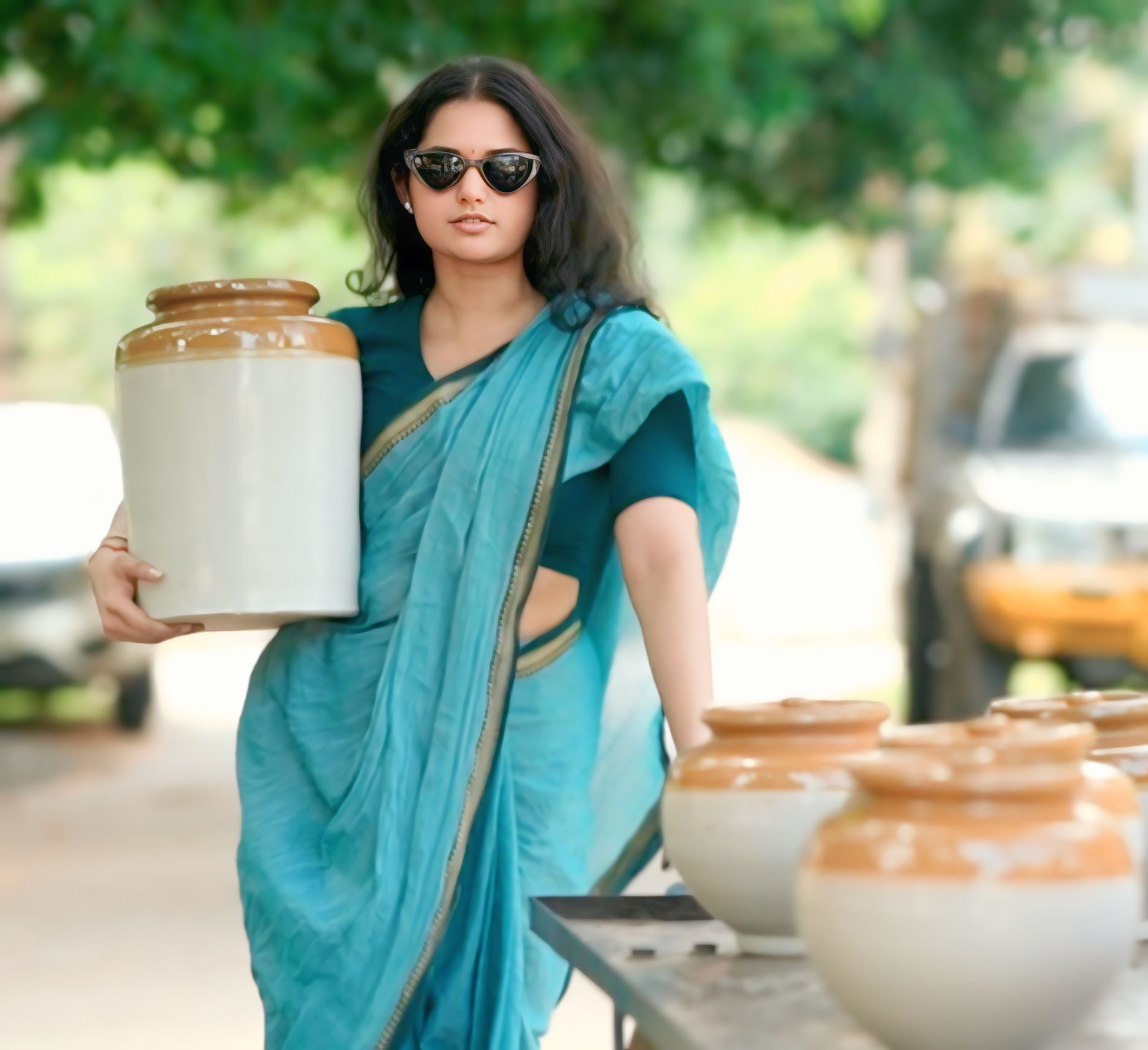 Narayanpeta Mercerised Cotton temple boarder