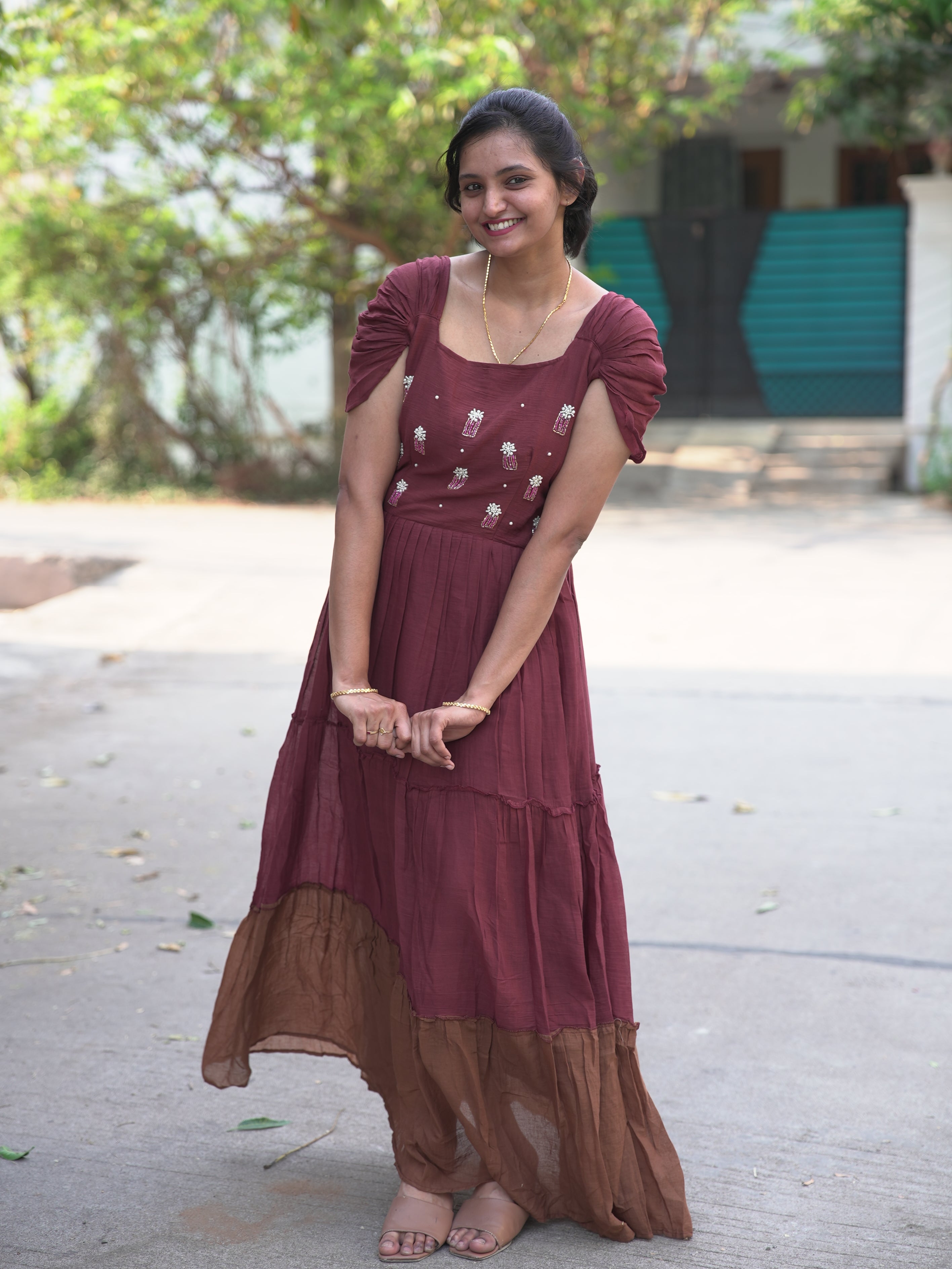 Pure mul mul cotton gown