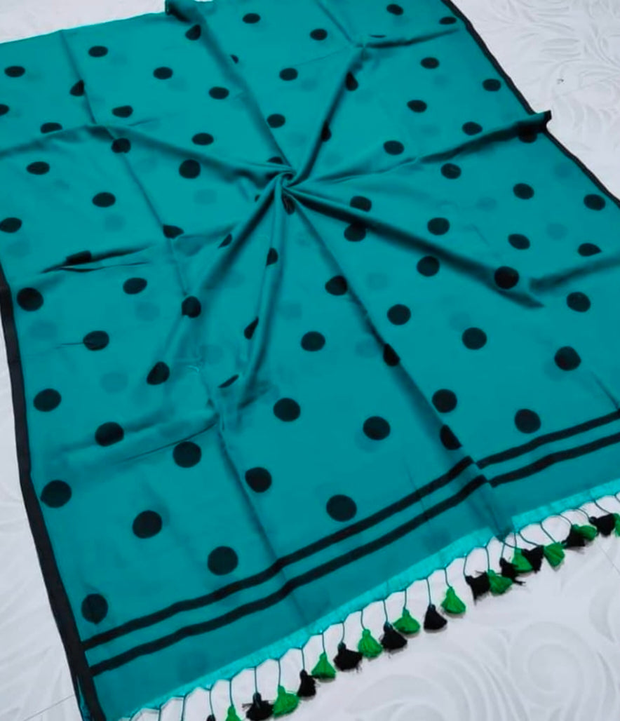 Polka dots ball mul cotton 120 count sraee