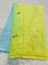 Chiffon heavy jaal work saree