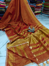 Kerala style gold tissue saree