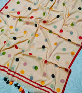 Polka dots ball mul cotton 120 count sraee