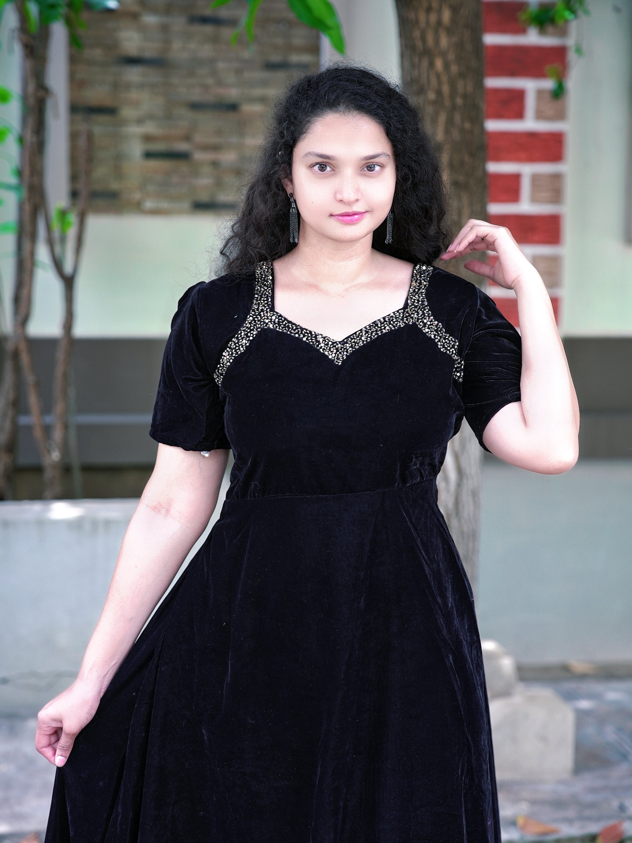 Party wear velvet frocks