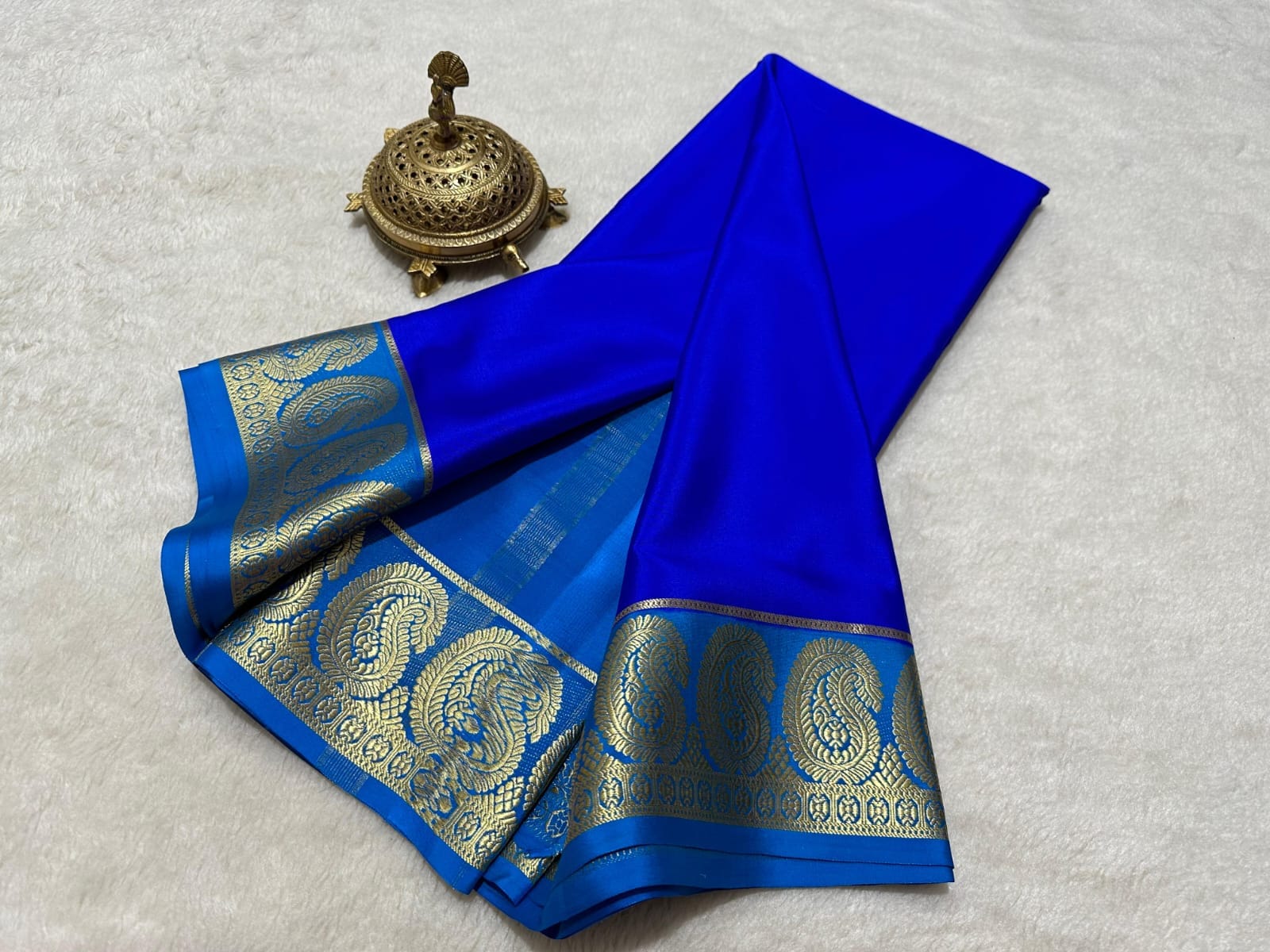Mysore silk contrast budget friendly saree