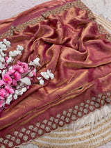 Space Silk diamond work saree