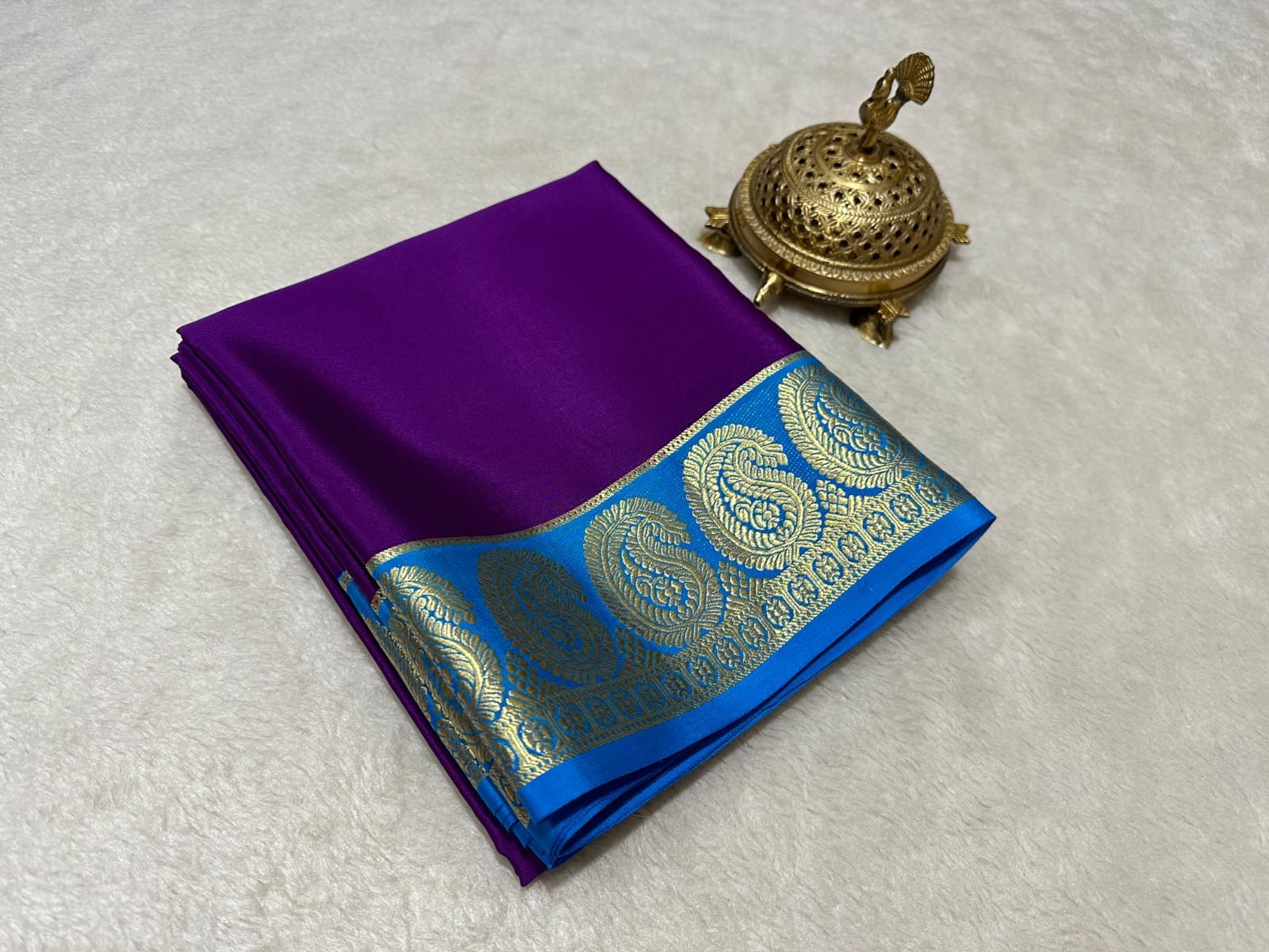 Mysore silk contrast budget friendly saree