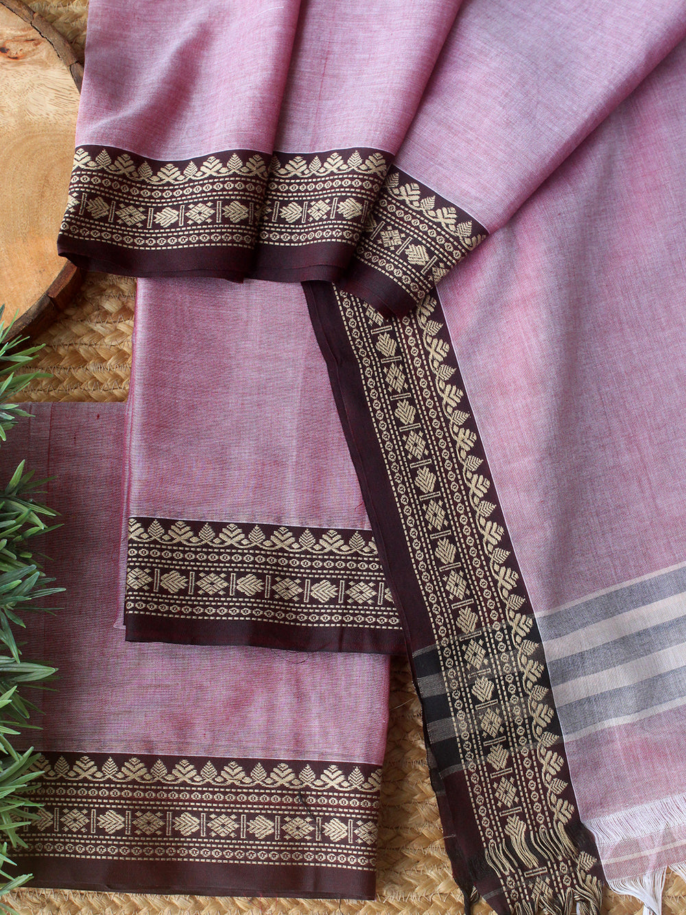 Narayanpeta ruraksha + floral border dress material