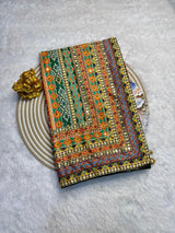 Premium Laya celeb inspired ajrak saree
