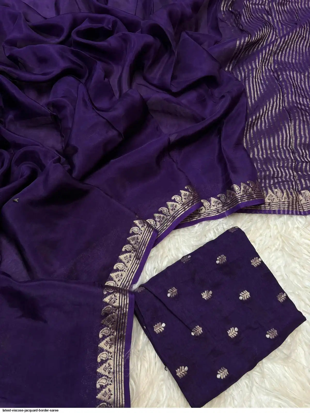 Viscose chinnon soft saree