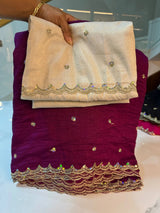 Vichitra silk grand party wear saree