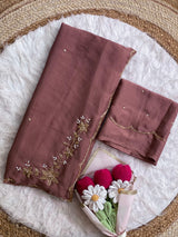 Rangoli crush pure handwork saree