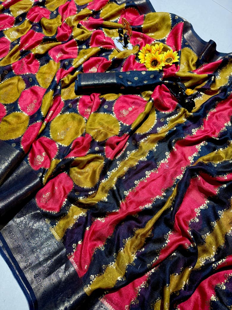 Marshmallow Matte Georgette Rangkat Saree