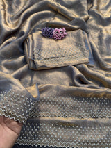 Diamond stone Space Silk Saree