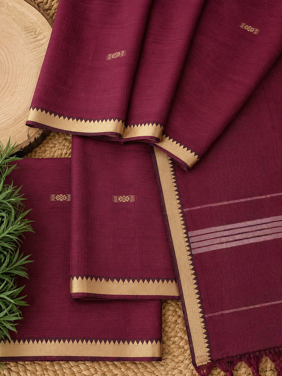 Narayanpeta buttis small boarder dress material set