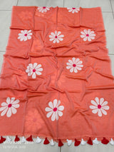 Pure Mul cotton sunflower 🌻 handpainted saree