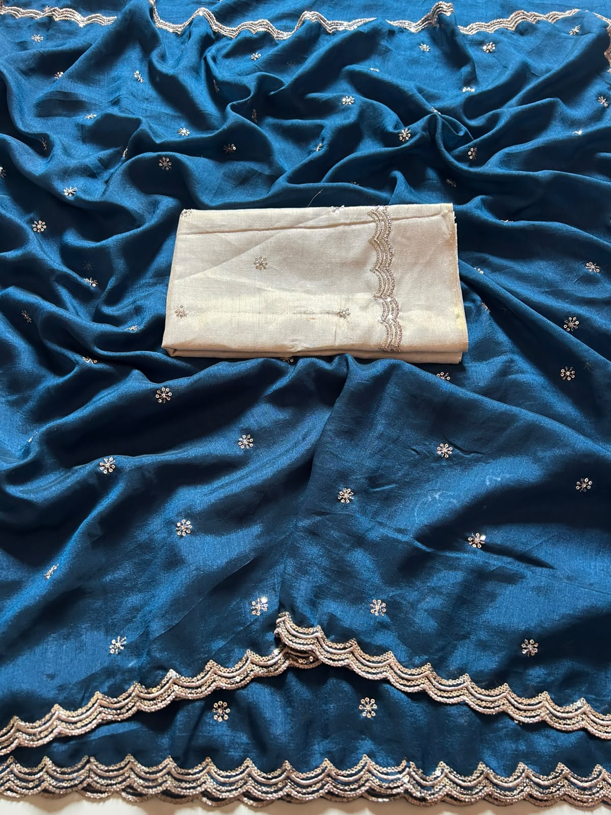 Vichitra silk grand party wear saree