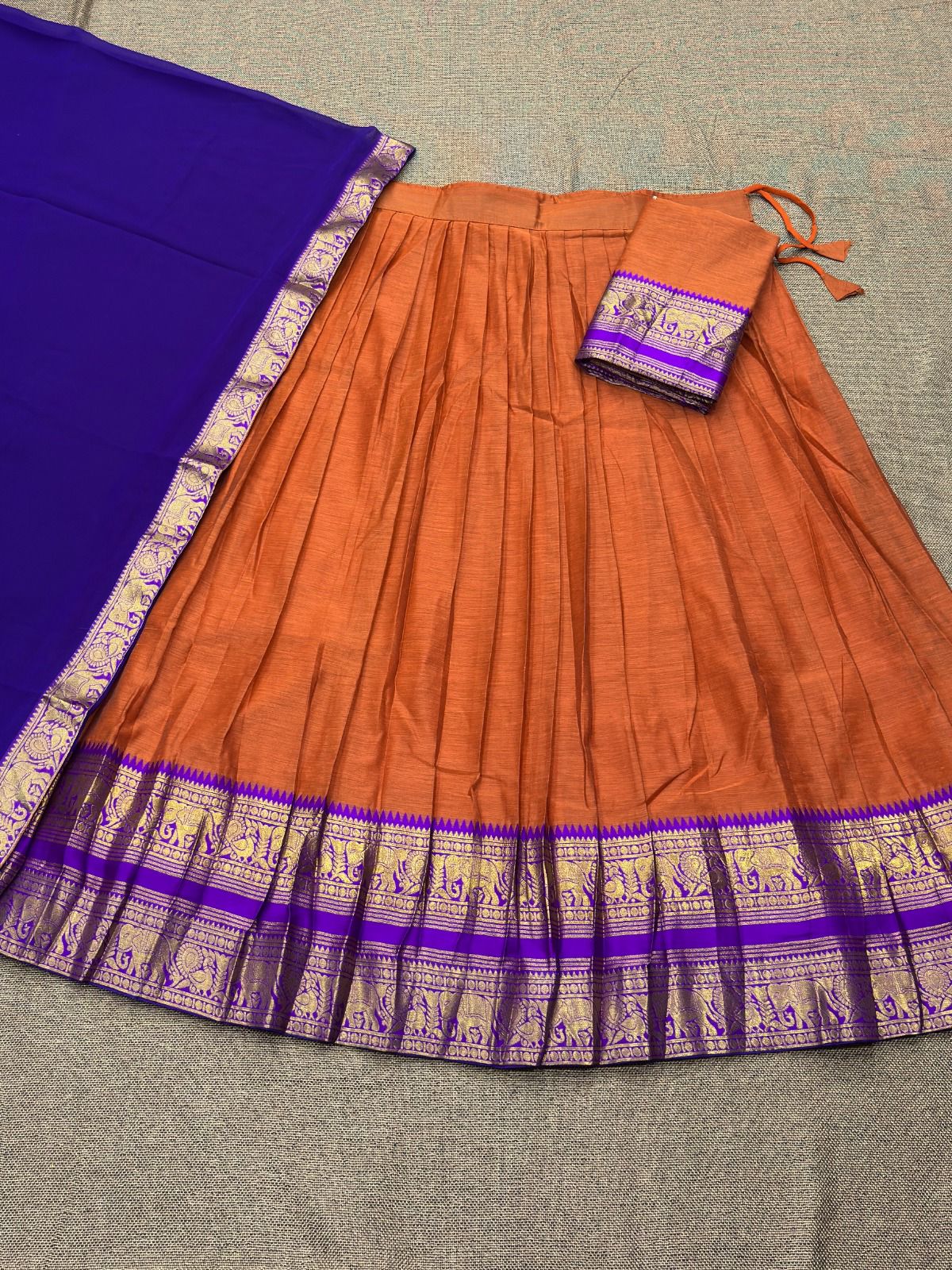 Chettinad style half sarees