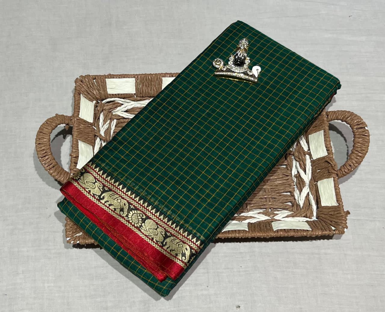 Narayanpeta samantha inspired checks saree