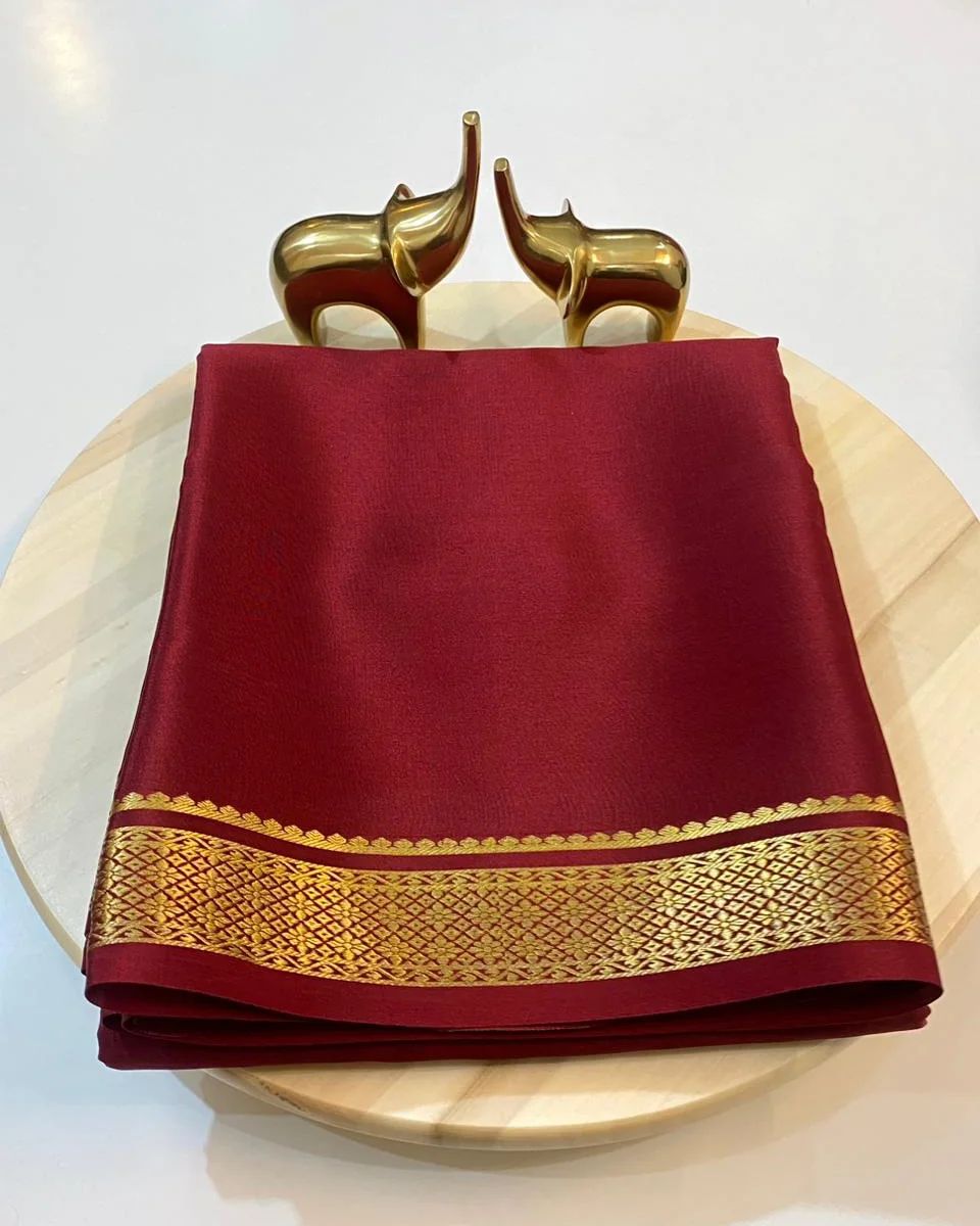 Mysore silk saree gap boarder