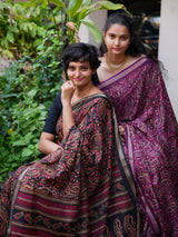 Kashmiri Print Soft Tussar Saree