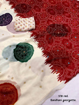 Georgette bandhini saree