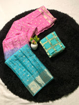 Pure Viscose Chinnon Saree with bandini Blouse