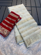 Viscose georgette festive saree