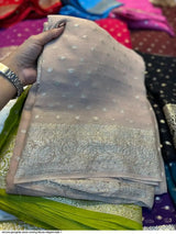 Pure Viscose georgette saree