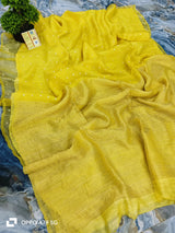 Pure Matka Silk mark certified sea shell saree