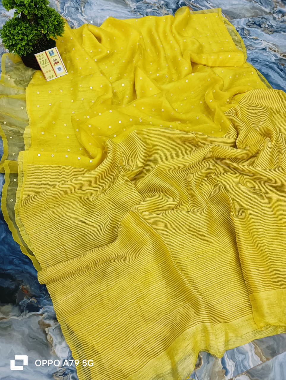 Pure Matka Silk mark certified sea shell saree