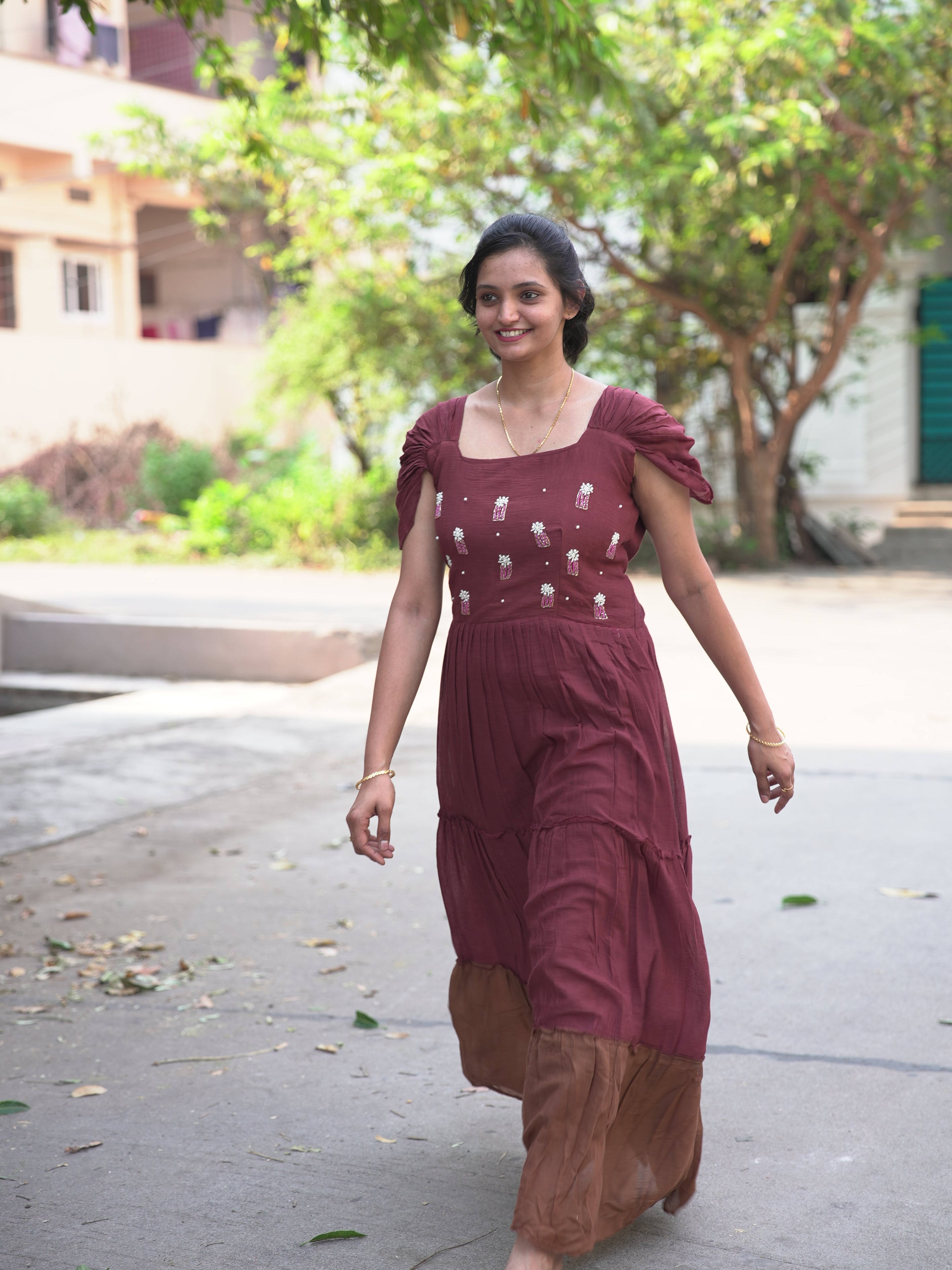 Pure mul mul cotton gown