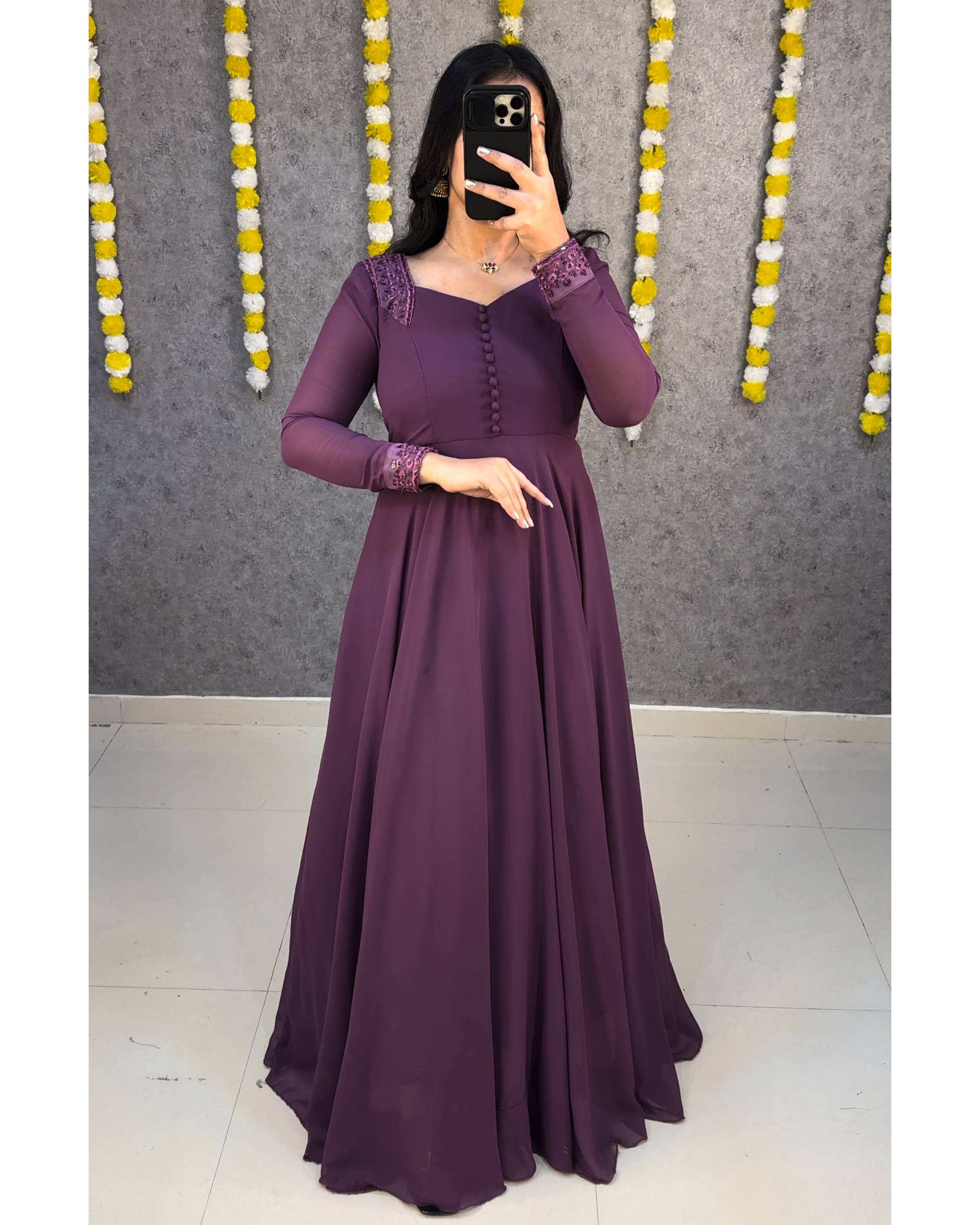Beautiful Georgette Gown with Duppatta