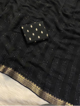 Viscose georgette sequins saree