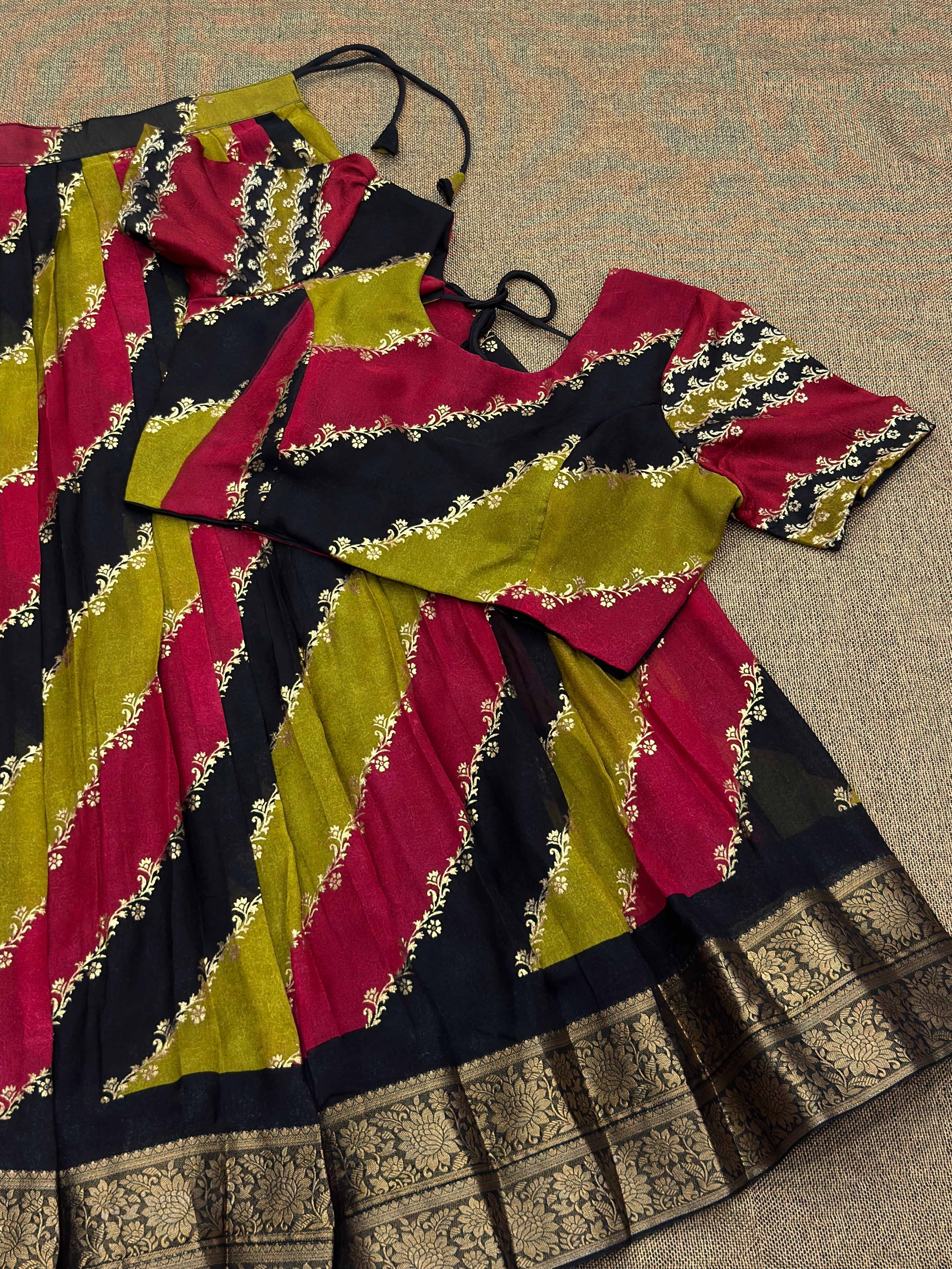 Marshmallow Matte Fully Stitched Half saree