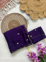 Rangoli handwork sunflower saree