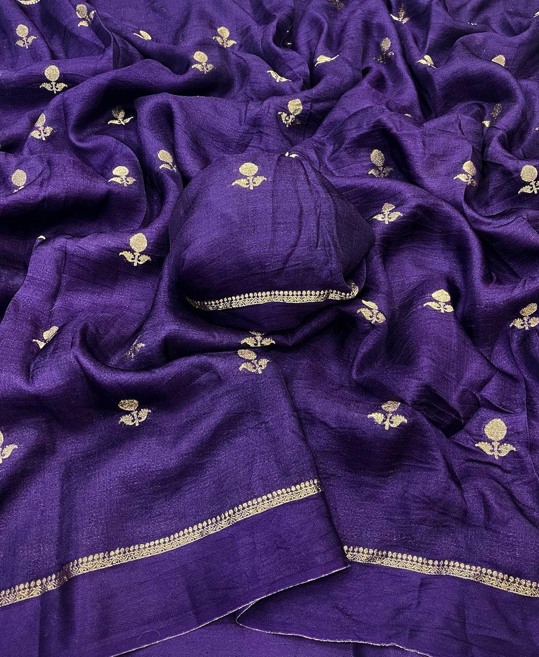 Viscose khadi silk saree