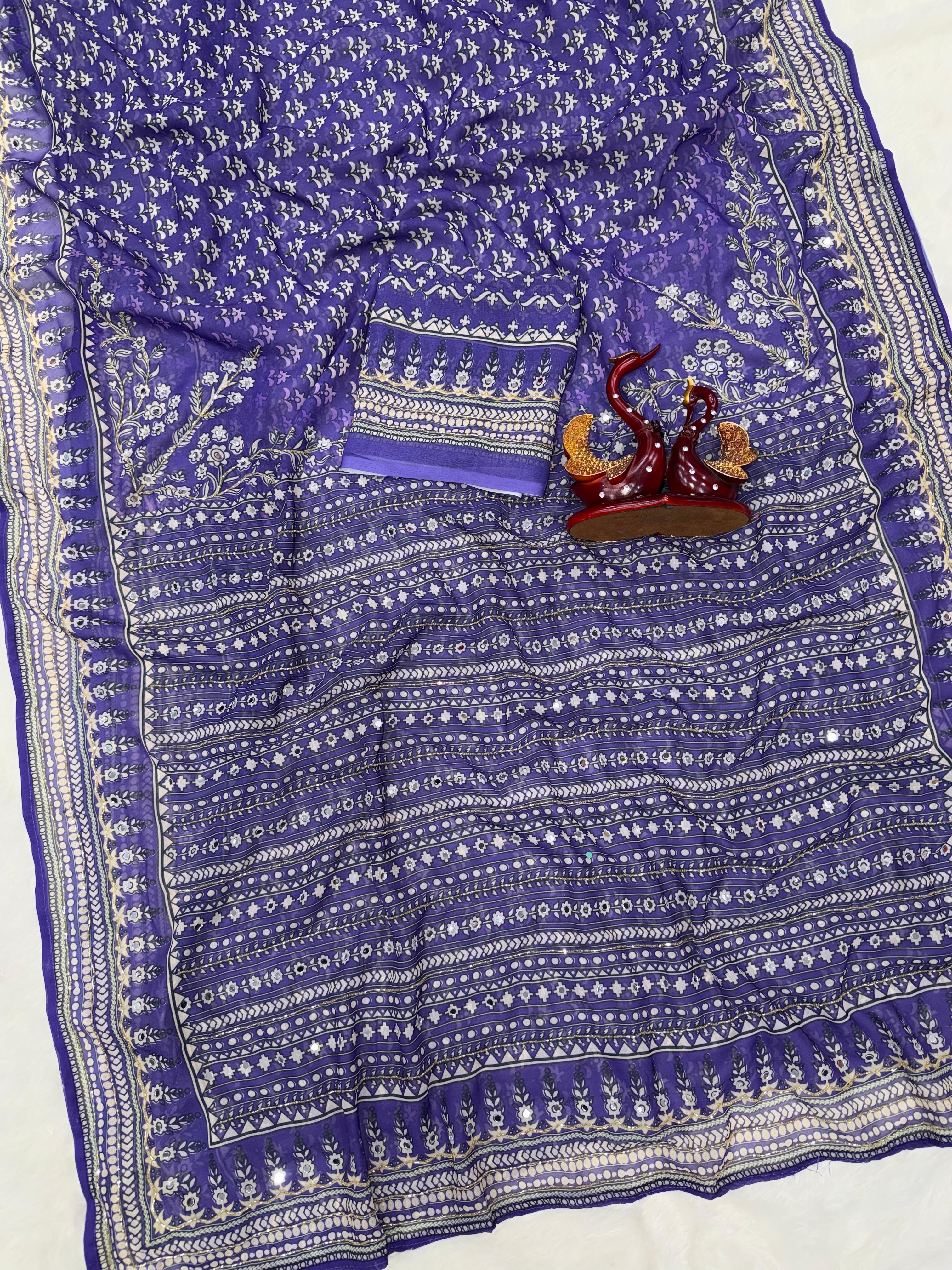 Kareena Kapoor inspired Premium georgette ajrak saree
