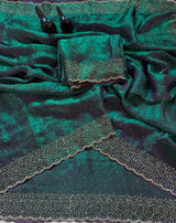 Space silk Diamond work saree